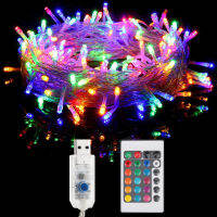 Christmas Led String Light 16 Color Changing Usb Holiday Lighting 8modes Remote Control Waterproof Fairy Garlands Outdoor Decor