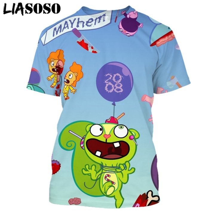 liasoso-ใหม่-harajuku-สไตล์เสื้อ-tees-ผู้ชายผู้หญิงลำลองเสื้อยืดอะนิเมะ-happy-tree-friends-3d-พิมพ์เสื้อแบรนด์เสื้อผ้า-a138