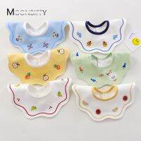 【CC】 Baby Cotton  Bibs Fashion Round Neck baby Burp Bib for Clothing