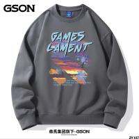 เสื้อสเวตเตอร์ GSON ชุดคู่รักฤดูใบไม้ร่วงและฤดูหนาว - คอกลมลำลองแบรนด์แฟชั่นหนัก 9038 ไหล่ตก