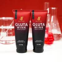 (รหัส010-6)Gluta Wink(1แถม1) กลูต้าวิ้งค์ โลชั่นกลูต้าวิงค์ ครีมบำรุงผิว ลดรอยแตกลาย คนท้องใช้ได้ ขนาด 80 กรัม/หลอด