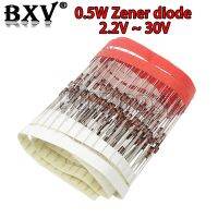 100PCS / LOT ใหม่ 1 / 2W Zener Diode 0.5W 2.2V ~ 30V BZX55C2V2 BZX55C2V4 BZX55C2V7 BZX55C3V0 BZX55C3V3 BZX55C3V6 BZX55C3V9 BZX55C4V3