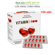 Viên uống đẹp da Vitamin E Đỏ 4000mcg, Aloe vera 500mg chống lão hóa