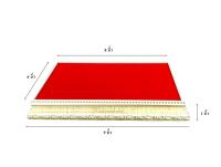 ฐานวางพระสีขาว ฐานรองวัตถุมงคล กำมะหยี่สีแดง ขนาด 8x6 นิ้ว ราคาส่ง [ไม้ขาว]