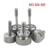 1Pcs M3 M4 M5 M6 Stainless Steel Cylinder Head Knurled Thumb Screws Hand Tighten Adjust Anti-prolapse Bolts