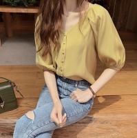 พร้อมส่งจากไทยZASHION เสื้อเชิ้ตแขนสั้น สไตล์คลาสสิค Korean Classic Womens Blouse Top Collection