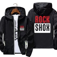 {AH Department Store}ผู้หญิงผู้ชาย Rock Shox Rockshox Moutain MTB Biker Bicylor เสื้อกันลมลำลองกีฬานักบิน Skin Hooded Jacket Plus ขนาด6XL 7XL