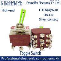 12MM E-TEN(A)9210 High-end Quality Silver Contact 3PDT 16A 250V AC ON-ON 9 Pin Handle Reset Rocker Toggle Slide Switch Electrical Circuitry  Parts