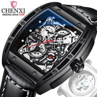 ZZOOI CHENXI Design New Mens Automatic Mechanical Watch Waterproof Square Dial Clock Luxury Brand Leather Business Sports Watches