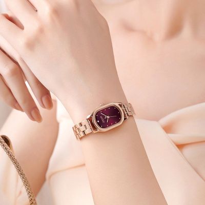 together when the brand new authentic Ms. Han edition temperament of restoring ancient ways is elliptic show white waterproof quartz watch girls ◘✤