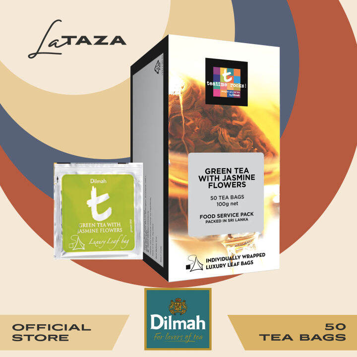 Dilmah TSeries Green Tea With Jasmine Flowers (50 Bags) Lazada PH
