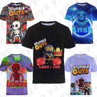 เสื้อยืด Baju Anak 5-14years ยอดนิยม Old GUYS STUMBLE GUYS GAME