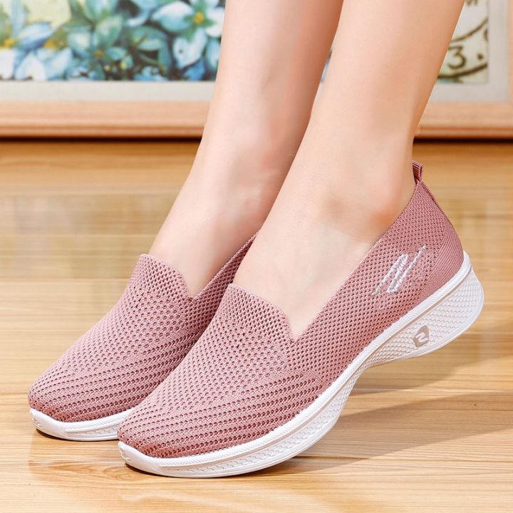 ขายดีที่สุด-ioztt2023-2020-flying-woven-shoes-soft-bottom-mesh-fashion-mother-breathable-and