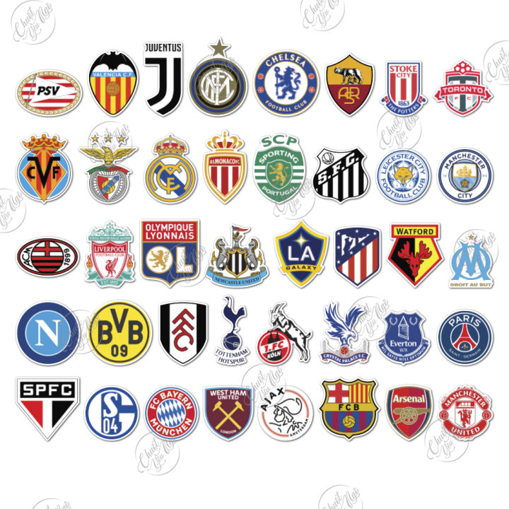 40 sticker logo CLB bóng đá | Lazada.vn