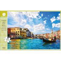 Jigsaw Puzzle ตัวต่อจิ๊กซอว์ 500 ชิ้น T063 Architecture สิ่งก่อสร้าง Rialto Bridge Italy รูปสะพานริอัลโต ประเทศอิตาลี MagicLand6