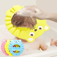 Baby Boy Girl Shampoo Cap Cute Cartoon Solid Color Children Bathing Shower Cap Adjustable Baby Care Products Dropshipping