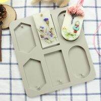 【CC】✇  4/6-Cavity Hanging Ornaments Wax Molds Silicone Clay Aromatherapy Tablets Mold Accessories