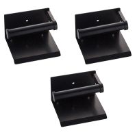 ஐﺴ卍 3X Toilet Paper Holder With Shelf Wall Mounted Mobile Phone Paper Towel Holder Bathroom Roll Paper Holder Black