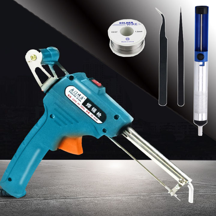 Automatic Feed Electric Soldering Iron Gun 220V 60W Adjustable Tool Kit ...