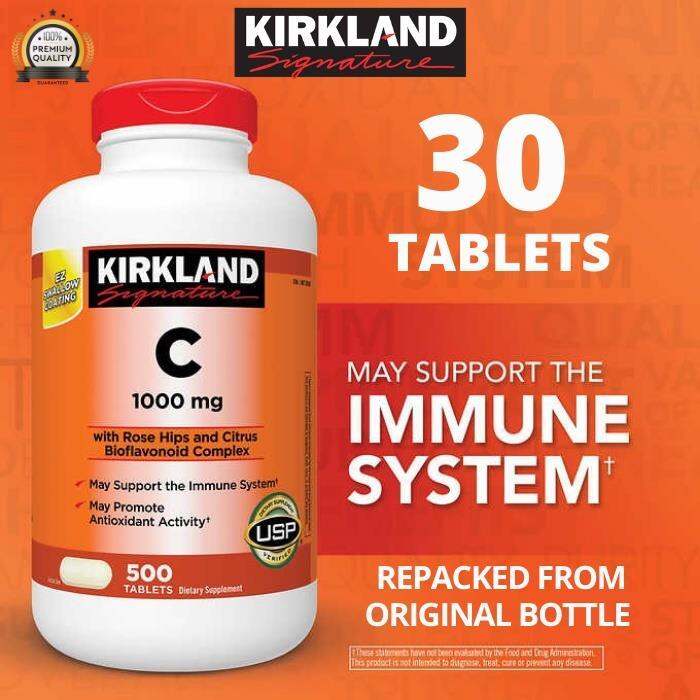 Kirkland Vitamin C 1000mg Trial Pack Immune System Antioxidant Rose