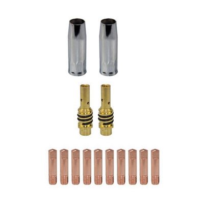 14Pcs Welding Torch Nozzle MB-15AK Argon Arc Welding Nozzle Contact Tip for 15AK MIG MAG Welder