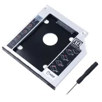 Universal SATA 2nd HDD HD SSD Enclosure Hard Drive Case Tray, for 9.5mm Laptop CD / DVD-ROM Optical Bay Drive Slot (for SSD and HDD)