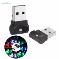 BEYTM เปลี่ยนสีได้ในอุปกรณ์เสริมรถยนต์โคมไฟ LED USB ไร้สาย,ไฟสร้างบรรยากาศไฟภายในไฟนีออนโคมไฟแวดล้อม RGB LED ไฟรถยนต์ไฟส่องพื้นรถ