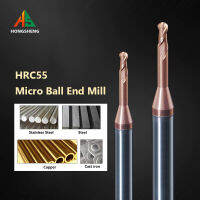 ไมโครบอล End Mill คาร์ไบด์ซี่โครงการประมวลผลตัด CNC ลึกคอยาวขนาดเล็กมินิเครื่องมือ R0.5,0.75,1 R1.25บิตเราเตอร์สำหรับช่องลึก