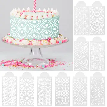 Plastic Flower Fondant Cake Stencils Template Mould DIY Hollow Lace Flower  Cake Fondant Mould Decorating Sugarcraft Tool Cake Stencils & Templates for