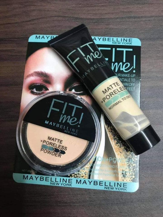 New 2 In 1 Fit Me Powder and Foundation Non Drying Oil Control Long
