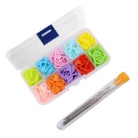 120 pcs Locking Stitch Markers Knitting Counter &amp; 9pcs Large-Eye Blunt Quilting Yarn Sewing Tapestry Darning Crafting Weaving Stringing Needles,3 sizes