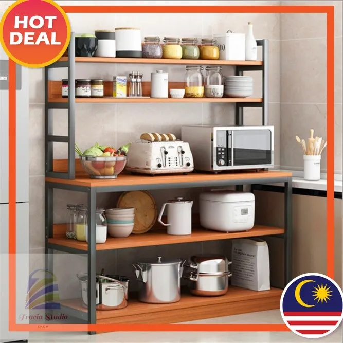 A71 Big Kitchen Shelf Storage Rack Home Rack (L120 x W34 x H158cm) Rak