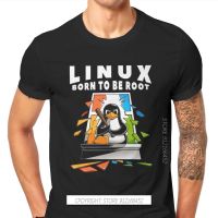 ระบบปฏิบัติการ Linux Tux Penguin Man TShirt หน้าต่าง Crash รากภาพประกอบแฟชั่นเสื้อ T กราฟิกเสื้อใหม่ Tees