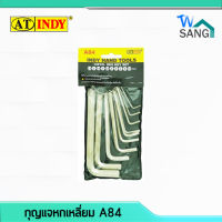 กุญแจหกเหลี่ยม AT INDY (10ตัวชุด) A84 ขนาด 1.5, 2, 2.5, 3, 3.5, 4, 5, 6, 8, 10 มม.