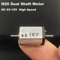 【✲High Quality✲】 yihaobu N20ขนาดเล็ก Dc 9V 6V-12V รุ่นไมโครความเร็วสูงเครื่องยนต์10Mm * 12มอเตอร์อิเล็กทริค1Mm เพลาคู่รถสล็อต Diy Rc ของเล่น