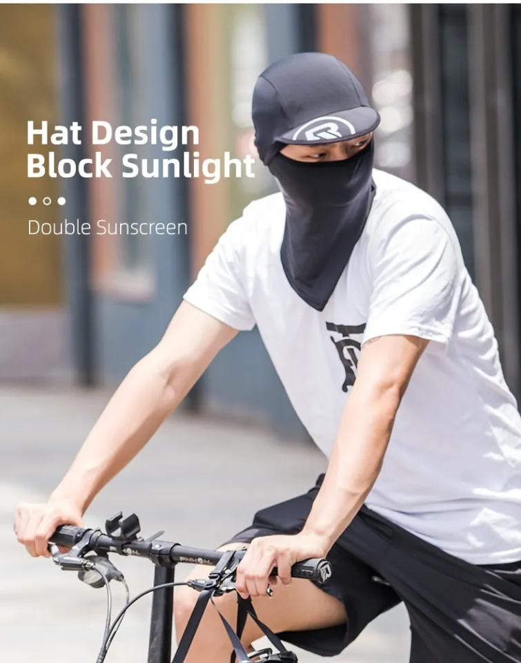ROCKBROS Summer Cycling Sunscreen Cap Bandana Men Bike Ice Silk Anti-UV Hat  Bicycle Outdoor Sport Motorcycle Fishing Face Mask