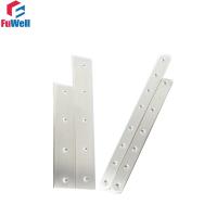 ✐✼ Fuwell 1pcs Stainless Steel Fixing Bracket Connector Connection Straight Piece Flat Angle Furniture Fixed 180 Degree Code