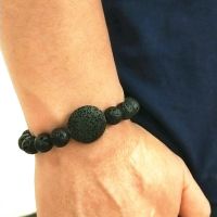 【cw】 Colorful Round Lava Stone Essential Oil Diffuser Bracelet 10mm Volcanic Aromatherapy Jewelry Rock Men Women Bracelets ！