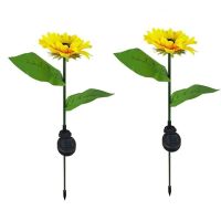 【Ready Stock&amp;COD】2X Led Solar Sunflower Flower Light Outdoor Waterproof Garden Decoration Light for Garden Lawn Decoration