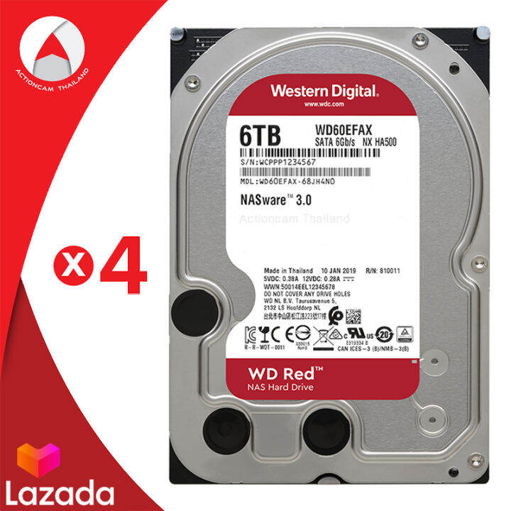 wd-6tb-4ชิ้น-รวม-24tb-hdd-red-nas-ฮาร์ดดิสก์แนส-red-5400rpm-256mb-sata3-wd60efrx-ดับเบิลดีเรด-warranty-3-y-โดย-synnex