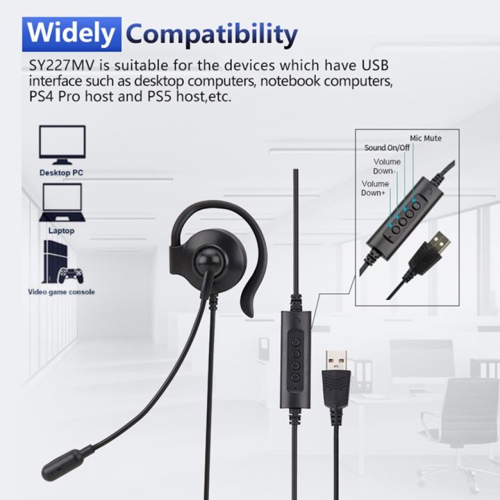 call-headset-with-mic-service-headphone-for-cordless-3-5mm-centre-traffic-computer