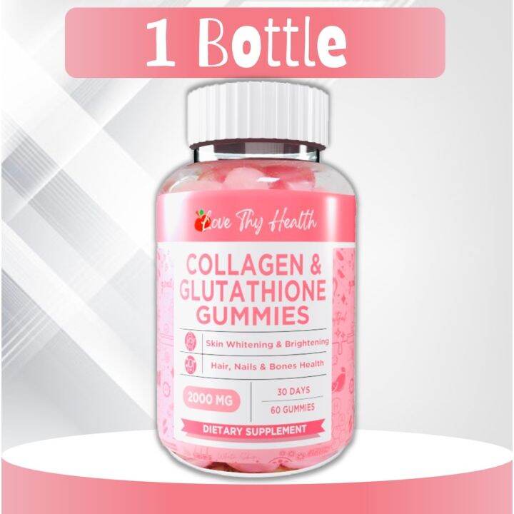 Love Thy Health Collagen Glutathione Gummies - 60 gummies per bottle ...