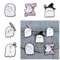 ฮาโลวีน halloween accessories เคลือบอีนาเมล เข็มกลัดผีน้อย การ์ตูนลายการ์ตูน โลหะผสมอัลลอยด์ อุปกรณ์เสริมเสื้อผ้า หมุดปกเสื้อ วัยรุ่นอายุยืน