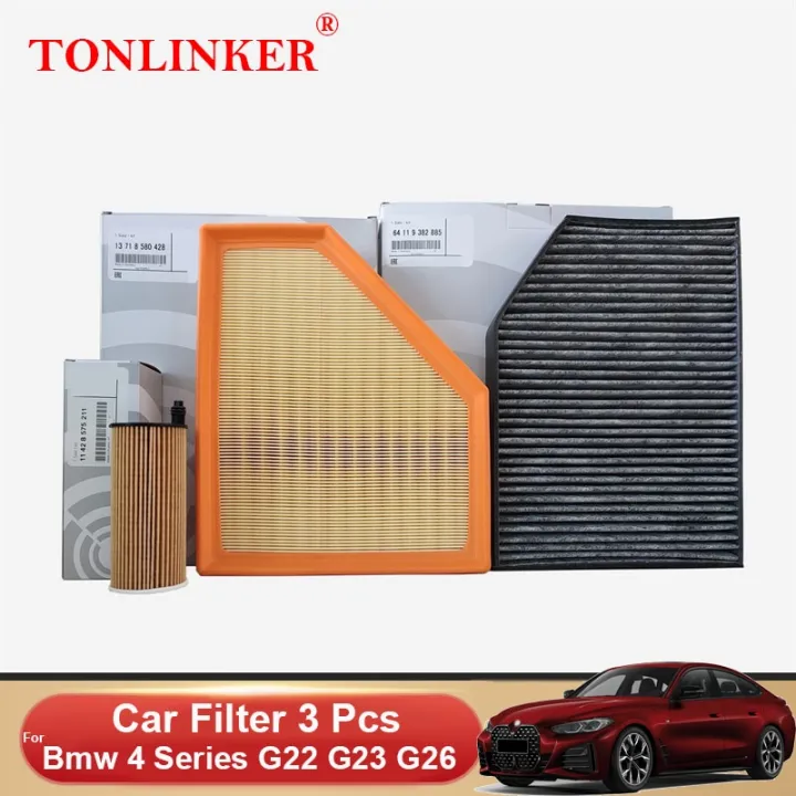 TONLINKER Cabin Air Filter Oil Filter For Bmw 4 Series G22 G23 420D