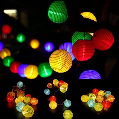 Waterproof Lantern Solar String Fairy Lights 6.5M 30 LED Outdoor Garland Patio Light Solar Power Lamp Christmas for Garden Decor
