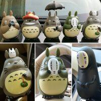 อะนิเมะฮิอาซานภายในเคลื่อนที่12ซม. Imut Totoro PVC Tokoh Aksi โมเดล Kartun Otomatis Tanpa Wajah Manusia Dekorakasi Hadiah Mainan