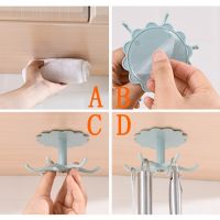 【YF】 Kitchen Hooks Storage Self Organizer Rotated  Adhesive Hanger Hanging Rack Bathroom And товары для дома