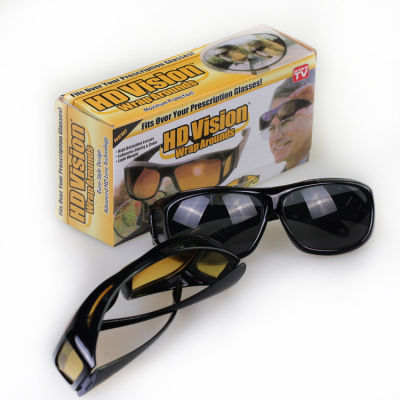 【Hot sales】HD Vision Wrap Arounds แว่นตากันแดดแว่นตามัลติฟังก์ชั่นแว่นตามองกลางคืน พร้อมส่ง