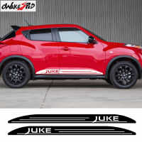 2pcs For Nissan JUKE NISMO Car Door Side Skirt Stickers Racing Sport Stripes Styling Auto Body Tuning Accessories Vinyl Decals