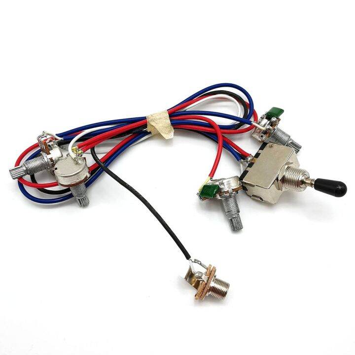 electric-guitar-prewired-wiring-harness-with-3-way-toggle-switch-2v2t-500k-pots-volume-tone-control-6-35-jack-for-lp-guitar-5-0